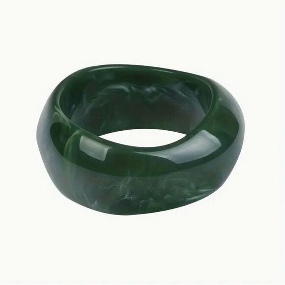 Naked Hanger Jewelry - Naked Hanger Green Marbled Chic Resin Bangle